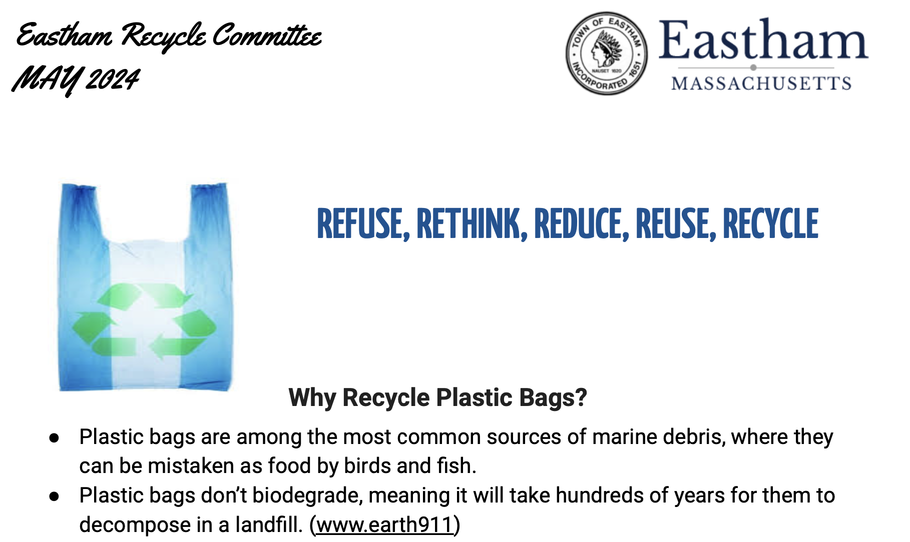 Newsletter: May 2024 (Plastic Bags)